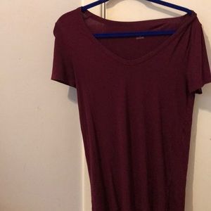 Burgundy top